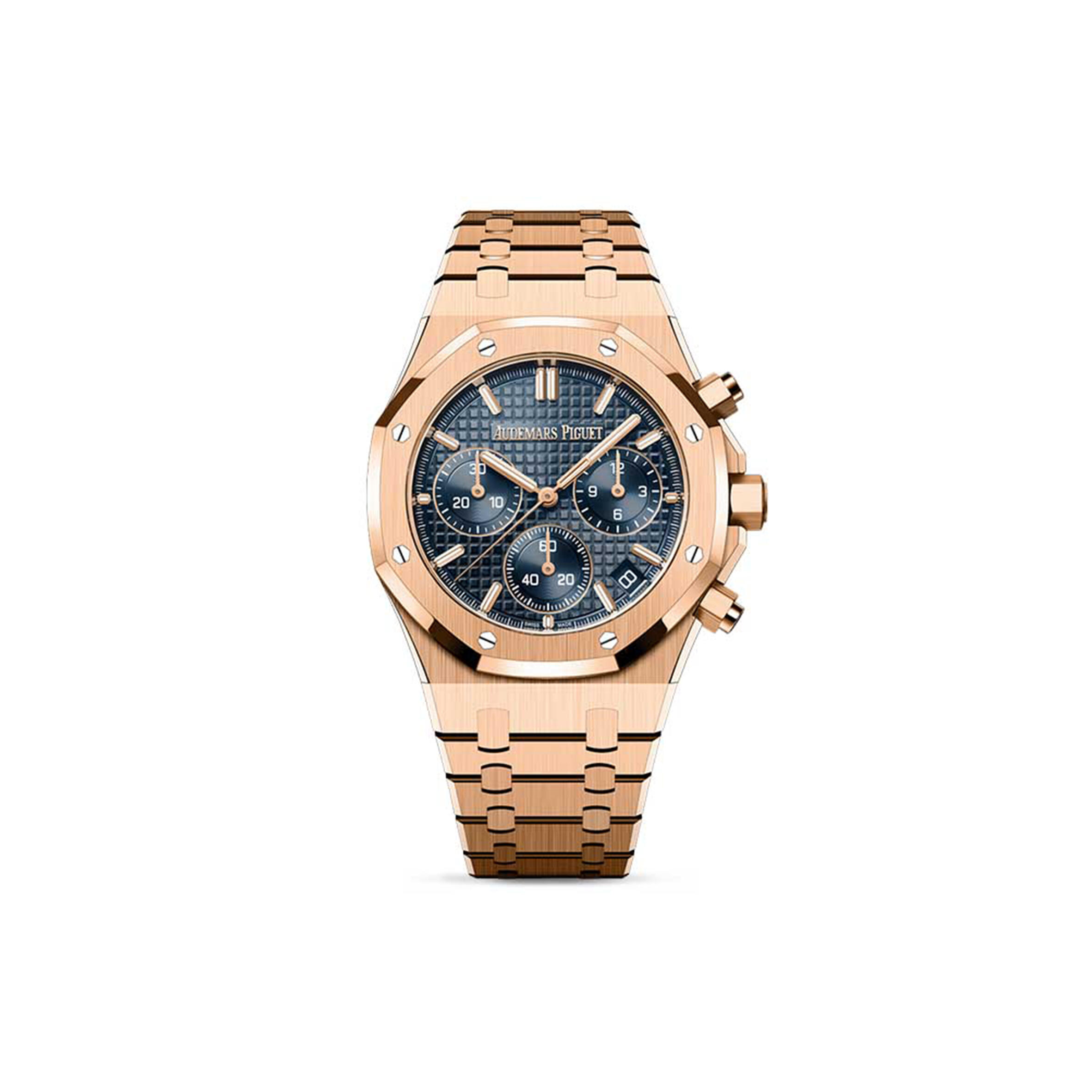 AUDEMARS PIGUET ROYAL OAK CHRONOGRAPH ROSE GOLD BLUE DIAL 41MM 26240OR.OO.1320OR.05